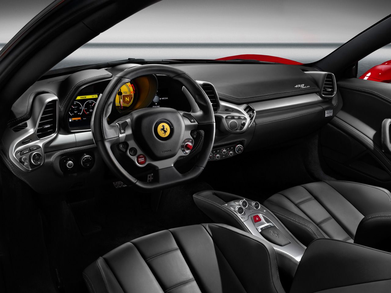 automotivegeneral: ferrari 458 italia interior wallpaper