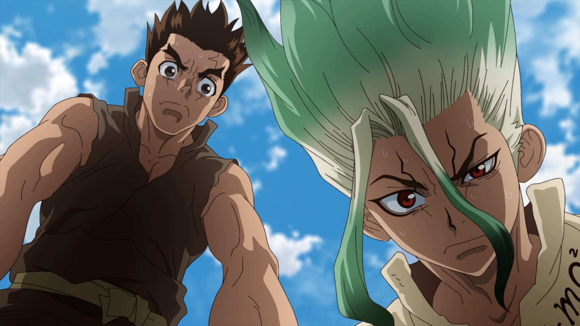 Wallpaper, anime boys, Dr Stone, Senkuu Ishigami, Taiju Oki 1920x1080