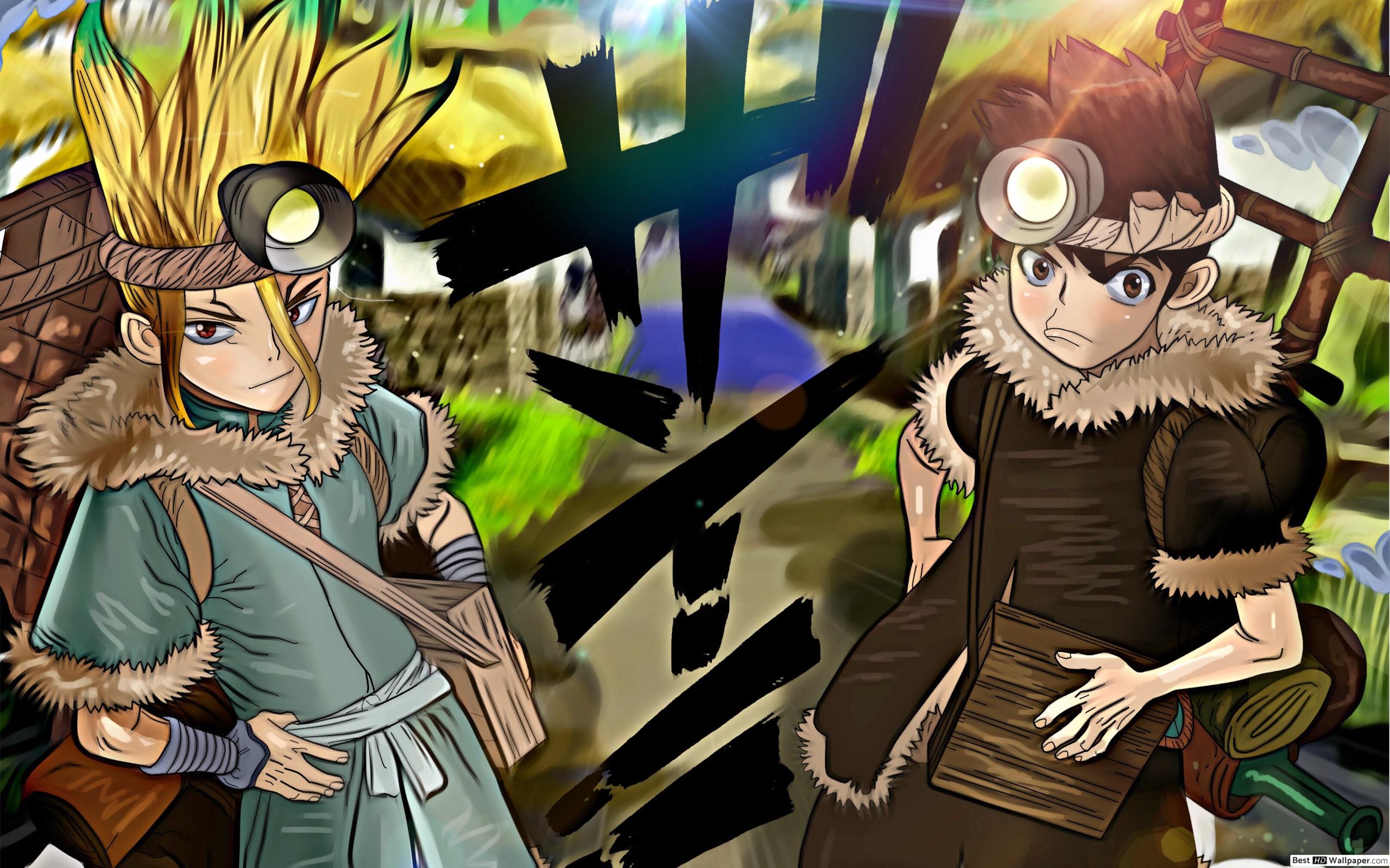 Dr. Stone Oki & Senku Ishigami HD wallpaper download