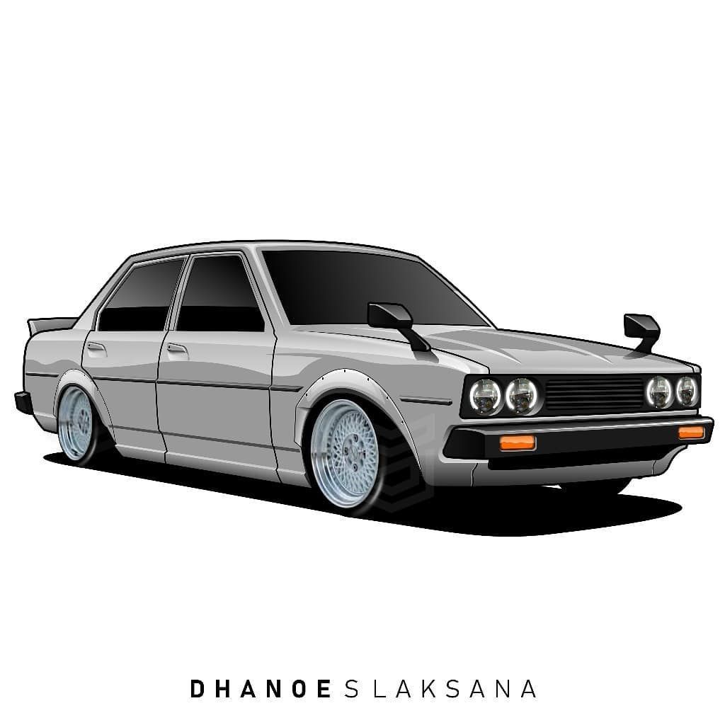 Dhanoe Surya Laksana on Instagram: “Pengen punya motuba ini, Toyota Corolla DX #mdcsart #toyota #corolladx #design #cardesign. Konsep mobil, Mobil, Seni grafis