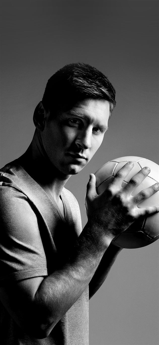 Lionel Messi Soccer Bw Dark Sports iPhone X Wallpaper Free Download