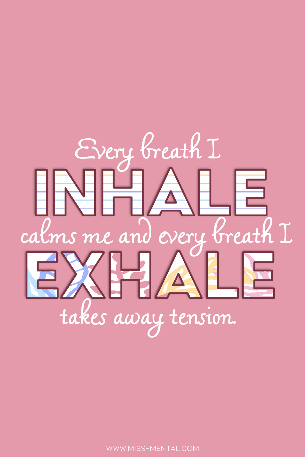 Affirmations for anxiety with free phone wallpaper