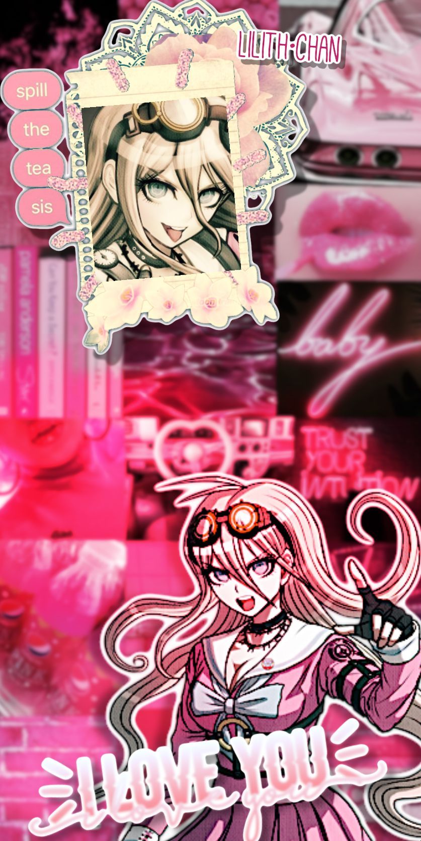 miu iruma from danganronpa wallpaper. Danganronpa wallpaper, Anime wallpaper phone, Pink anime background