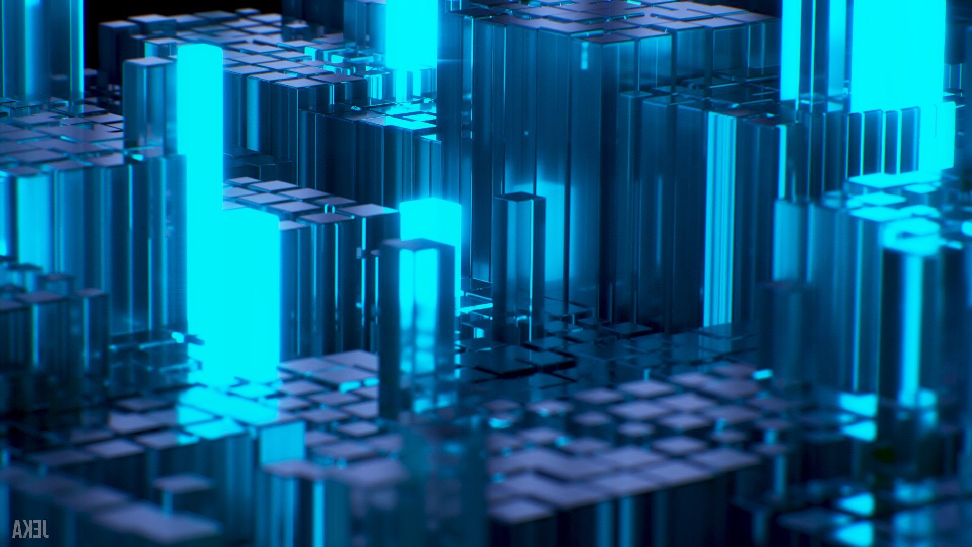 Wallpaper, abstract, 3D, blue, glass, technology, Cinema 4D, Blender, metropolis, light, 1920x1080 px, computer wallpaper, product 1920x1080