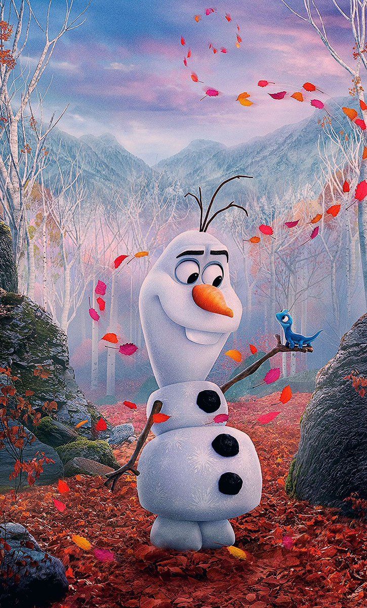 Aesthetic&;2120 Happy Snowman, Olaf, Frozen film, 2019 wallpaper &; 1280 × 212 &; &;