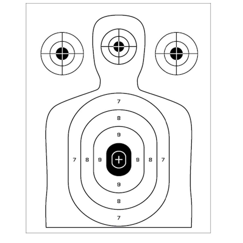 Top Silhouette Shooting Target Shots Obvious Contrast Bright White Upon Impact Gun Rifle Pistol Airsoft BB Gun. Wallpaper