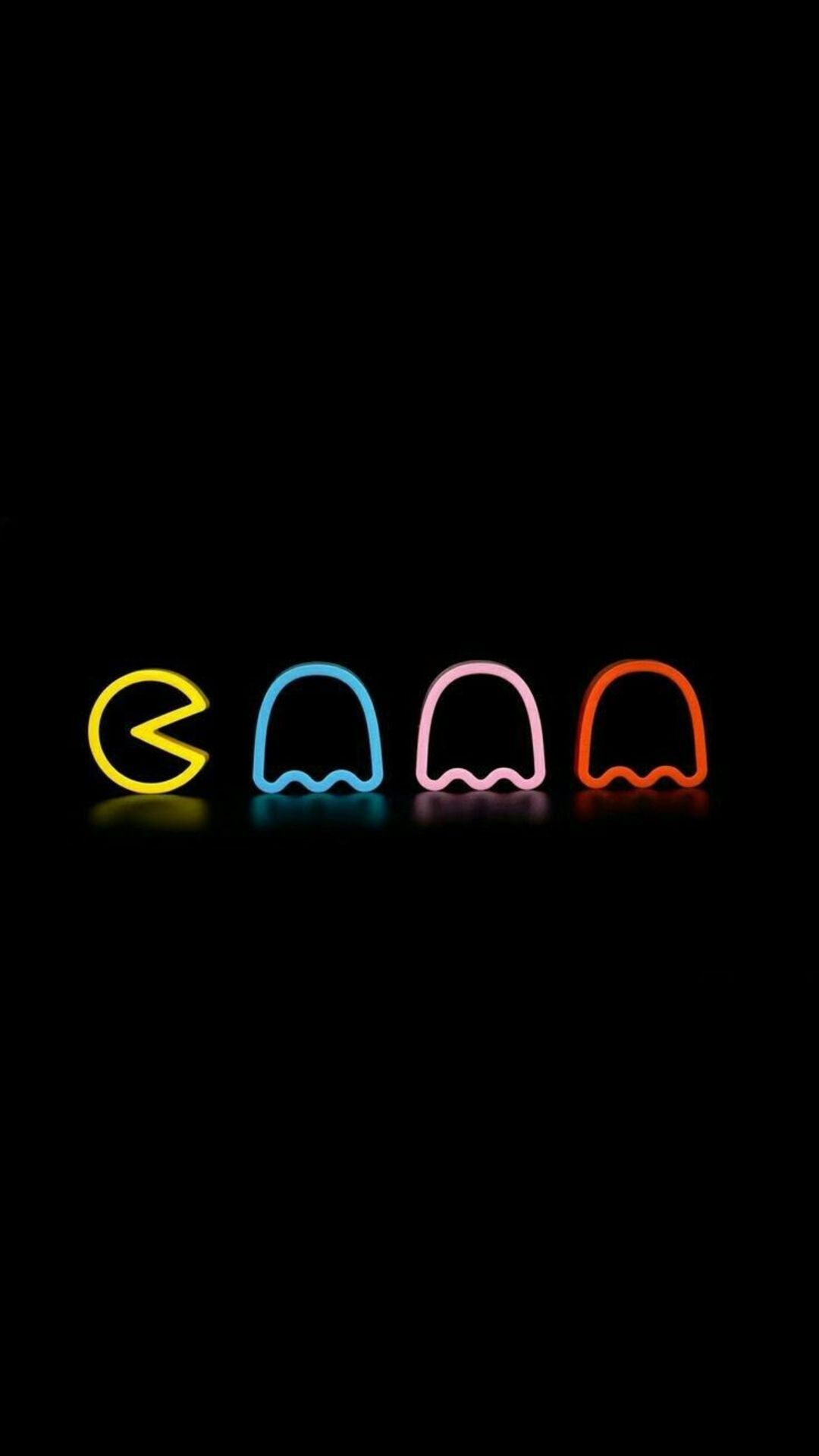 Mobile Full HD AMOLED Pacman Dark Minimalist HD Mobile Wallpaper