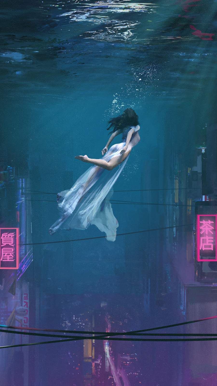 Underwater City Mermaid iPhone Wallpaper. Mermaid wallpaper iphone, Underwater city, Mermaid wallpaper background