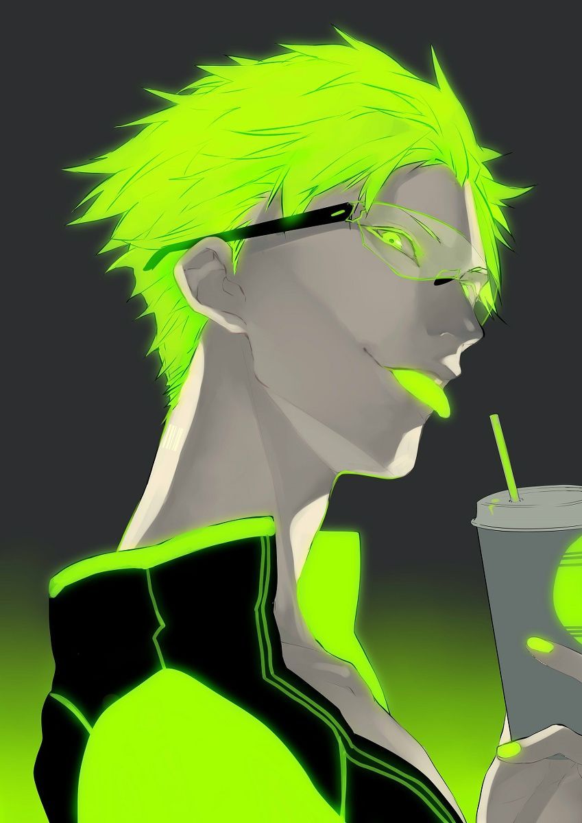neon #green. Green anime, Anime image, Green anime icon