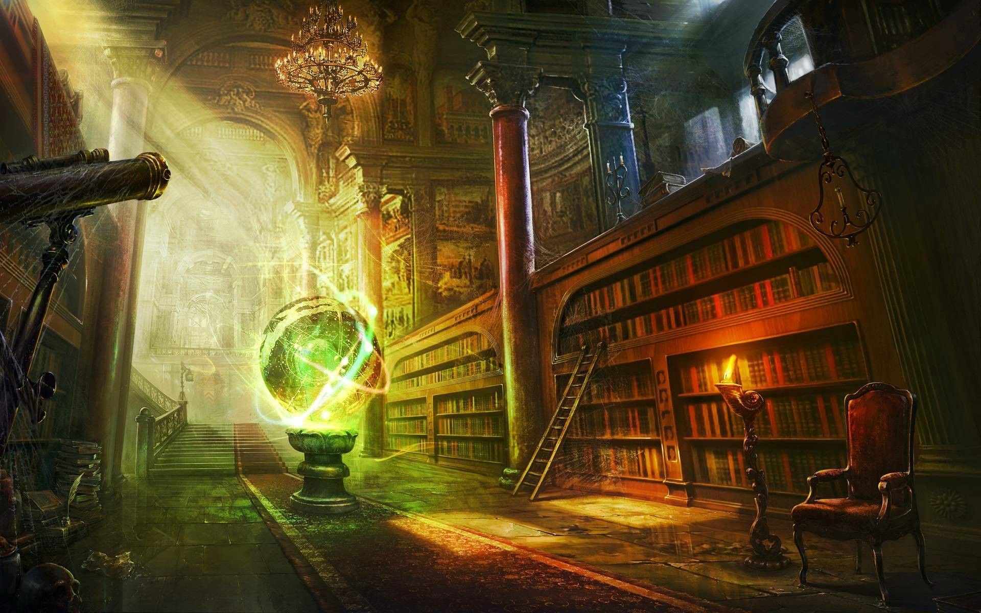 Sci Fi Background Collection. Fantasy Landscape, Ancient Library, Fantasy Art