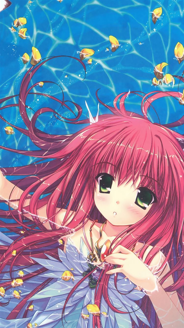 Water Anime Swimming Girl Art iPhone 8 Wallpaper Free Download