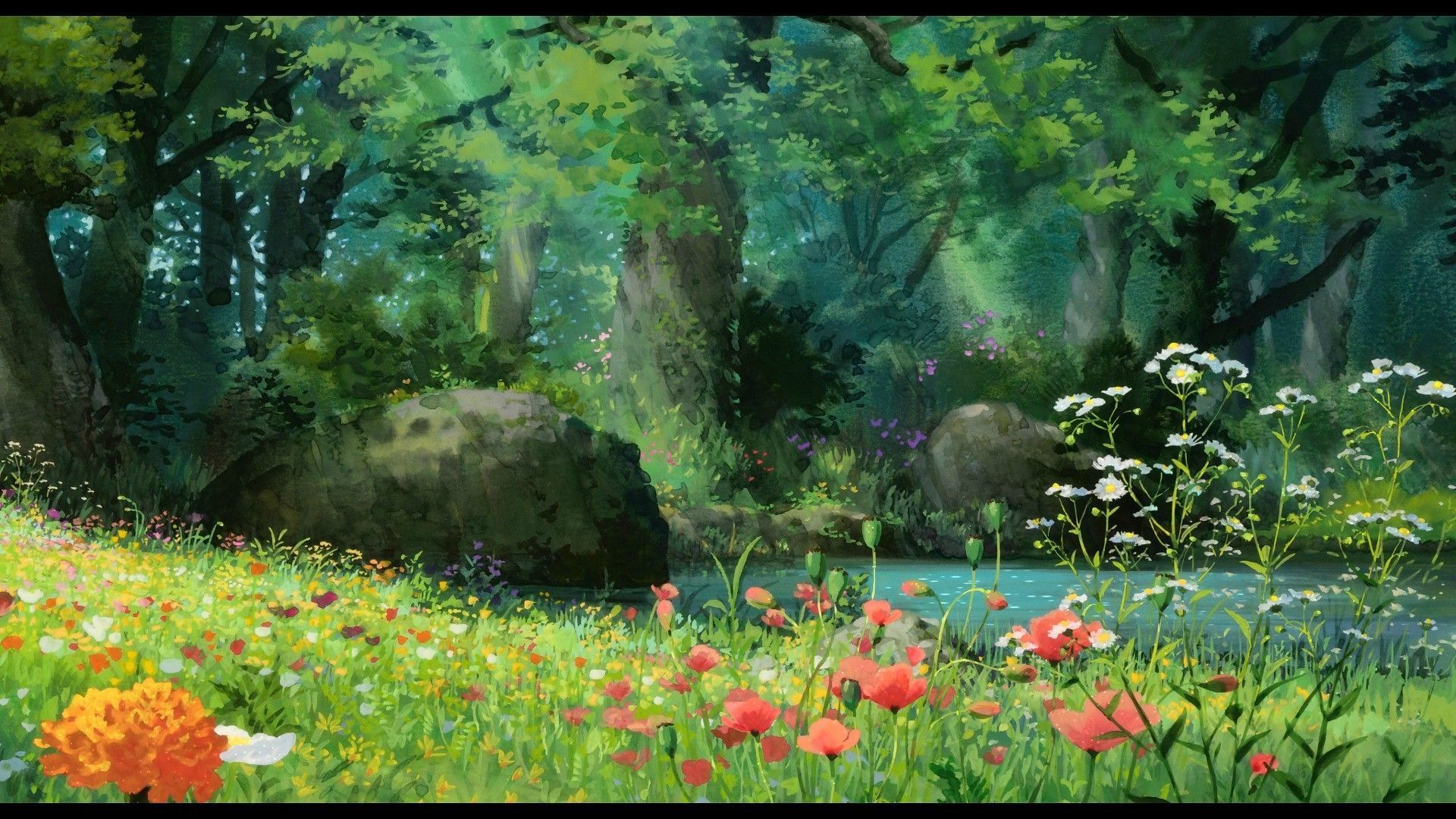 Anime Meadow Wallpaper, HD Anime Meadow Background on WallpaperBat