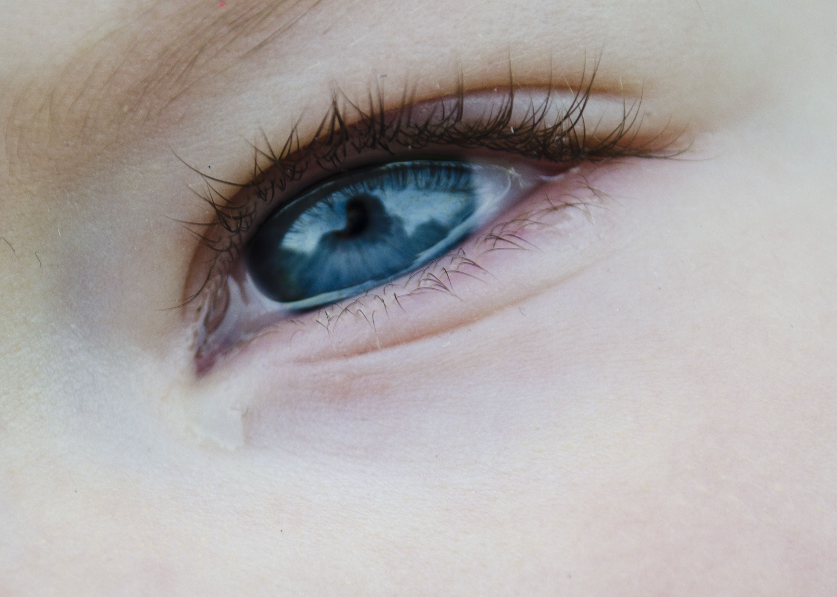 Wallpaper, blue, baby, eye, closeup, Nikon, child, sad, crying, tear, teardrop, d7000 2801x2000