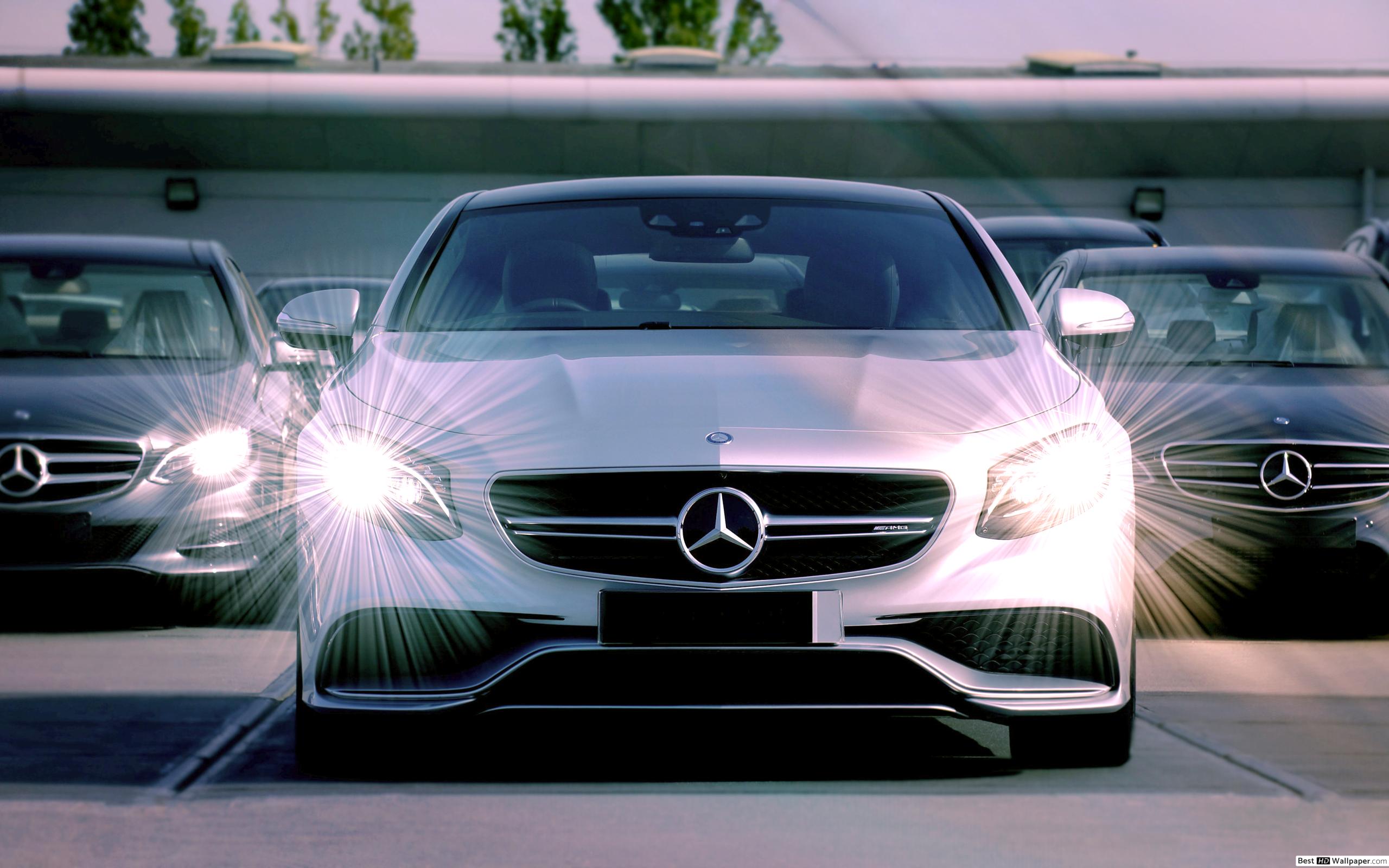 Mercedes benz white car HD wallpaper download