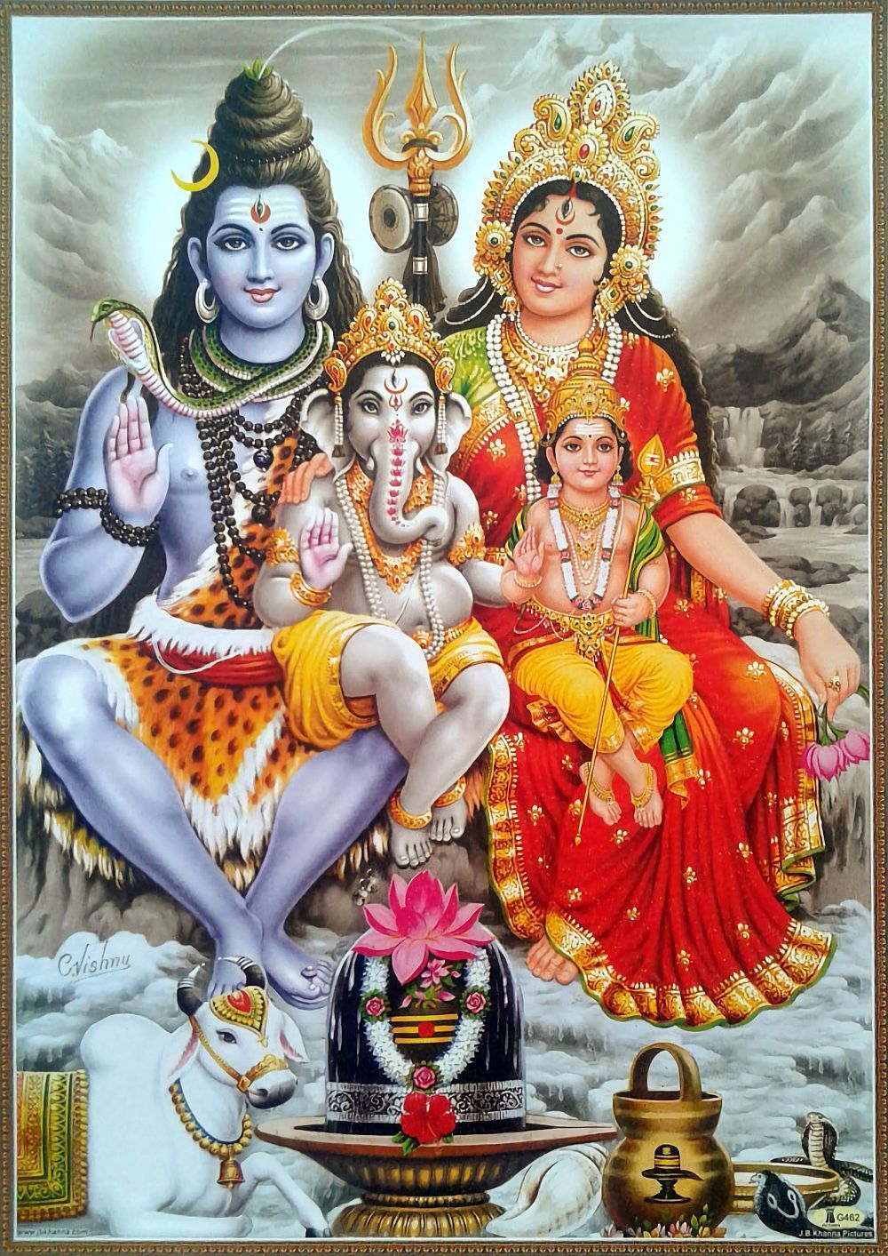 Lord Shiva with His Family Artist: C.Vishnu