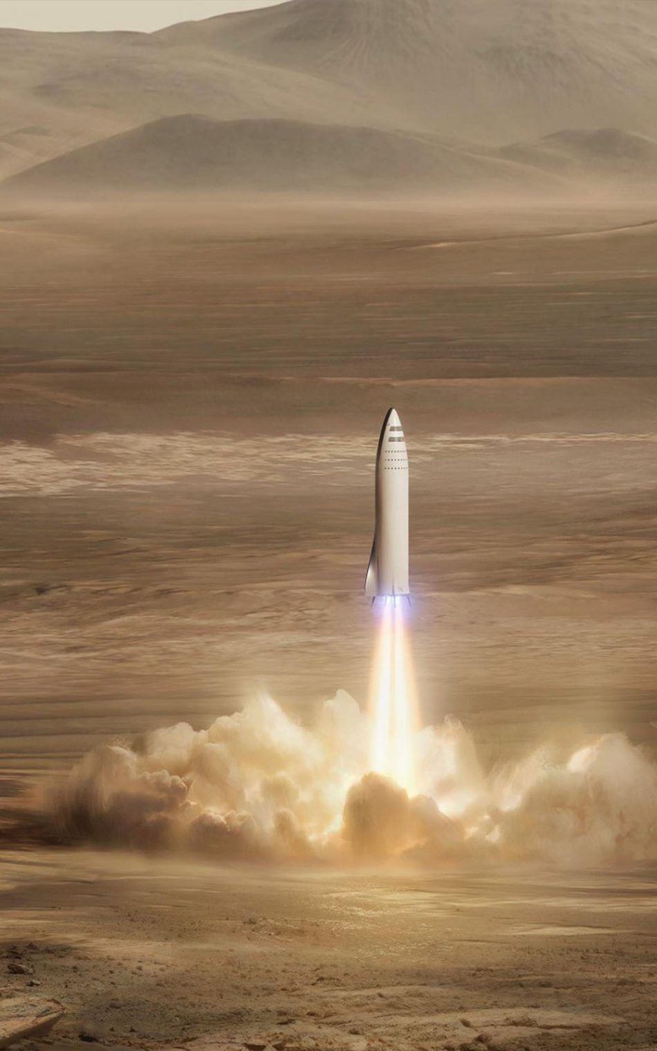SpaceX Mars Mission 4K Ultra HD Mobile Wallpaper