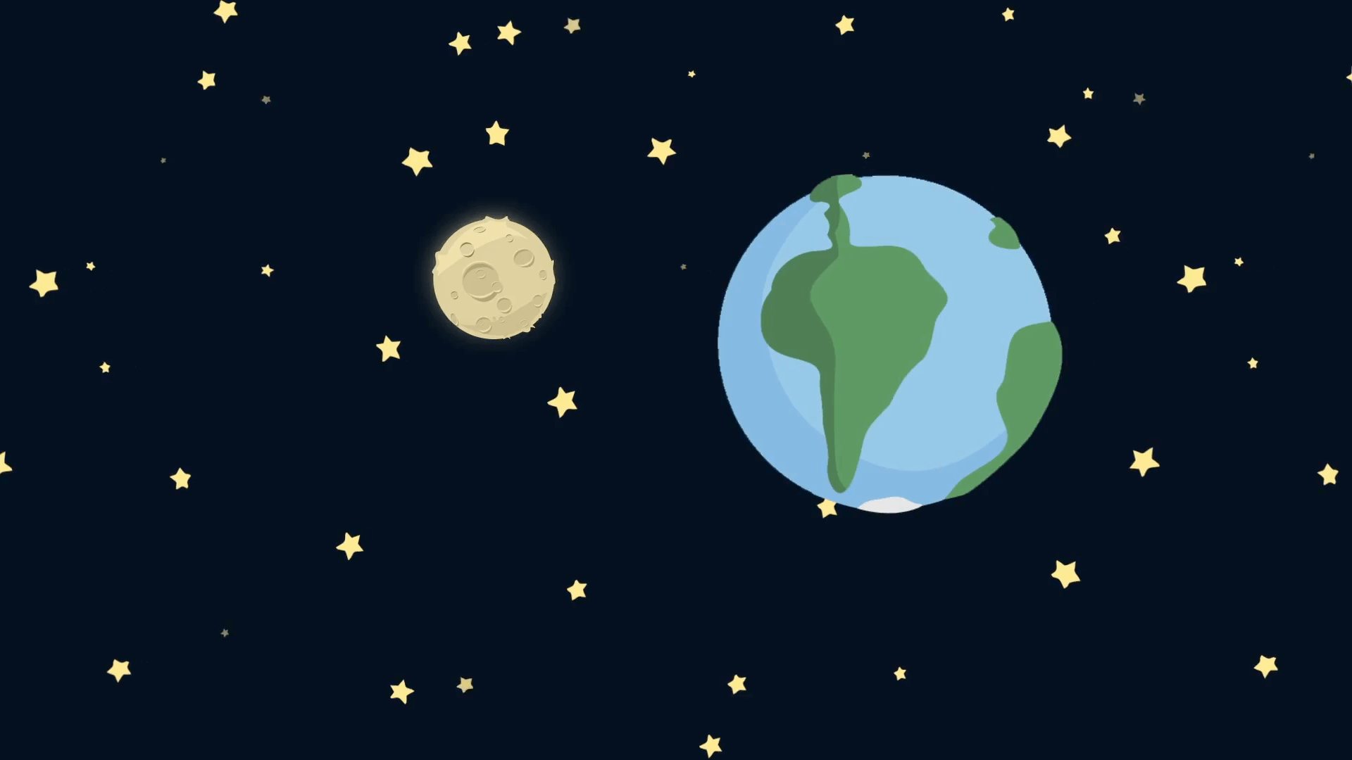 Естественный спутник земли на ночном небе детский рисунок