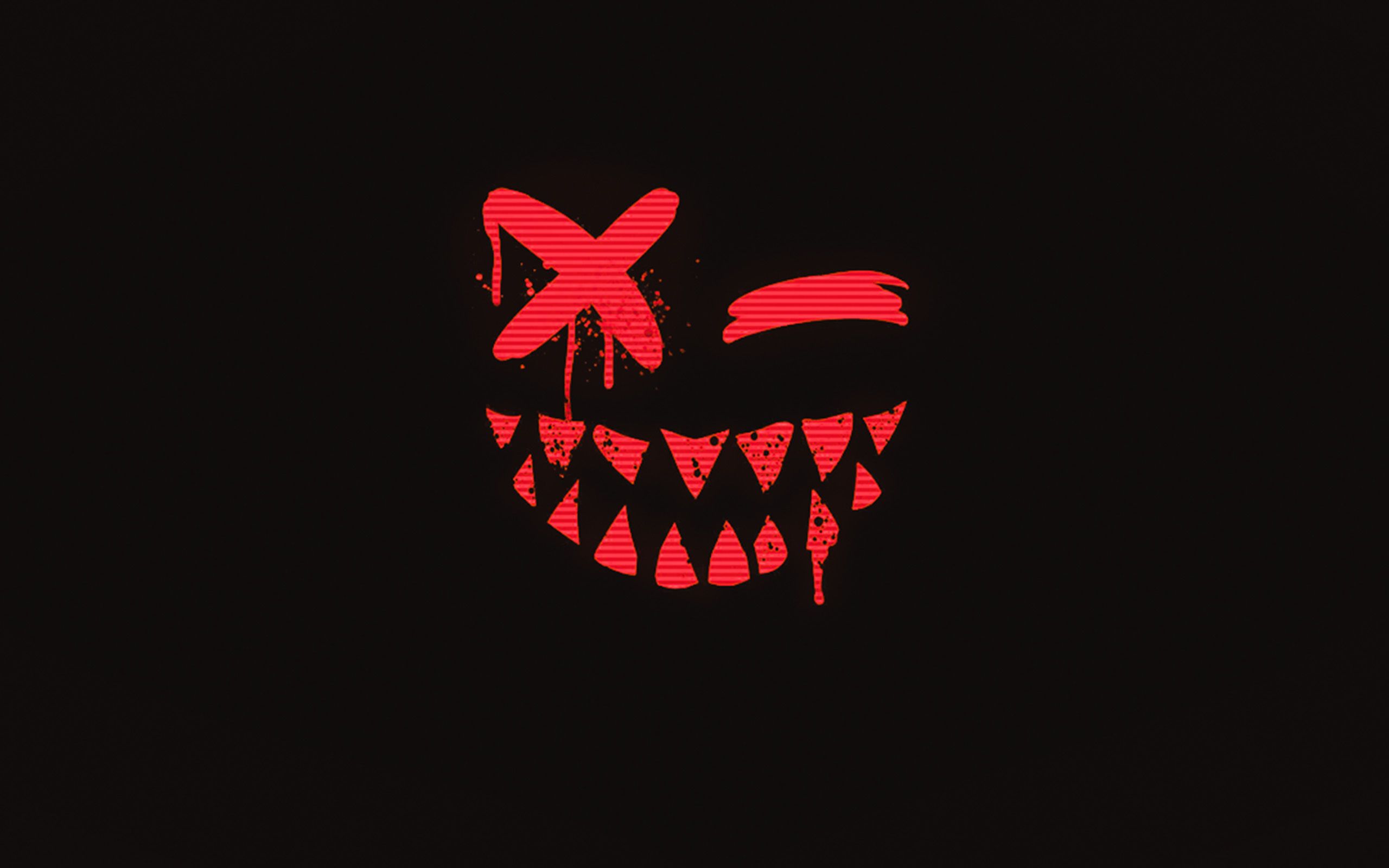 Art Smile Dark Horror Face Simple Wallpaper