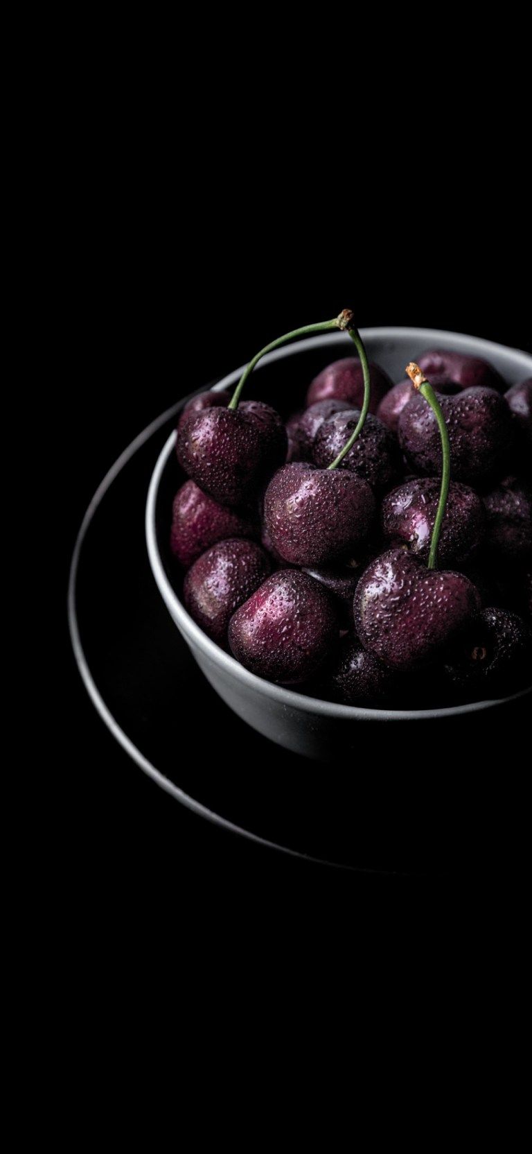 Cherries Black Dark iPhone Food HD Wallpaper Download