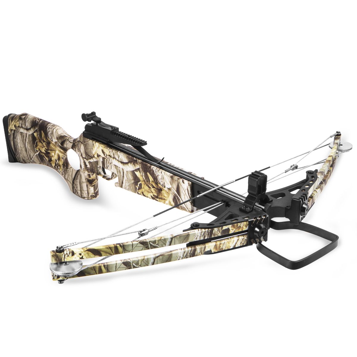XtremepowerUS Archery Crossbow 180lbs 300 fps Hunting Compound Bow w/ Carrying Bag, Camouflage