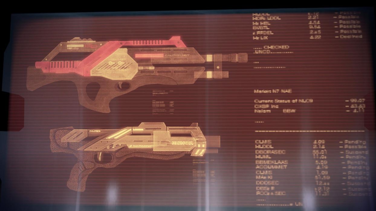 Guns Mass Effect weapons wallpaperx1080