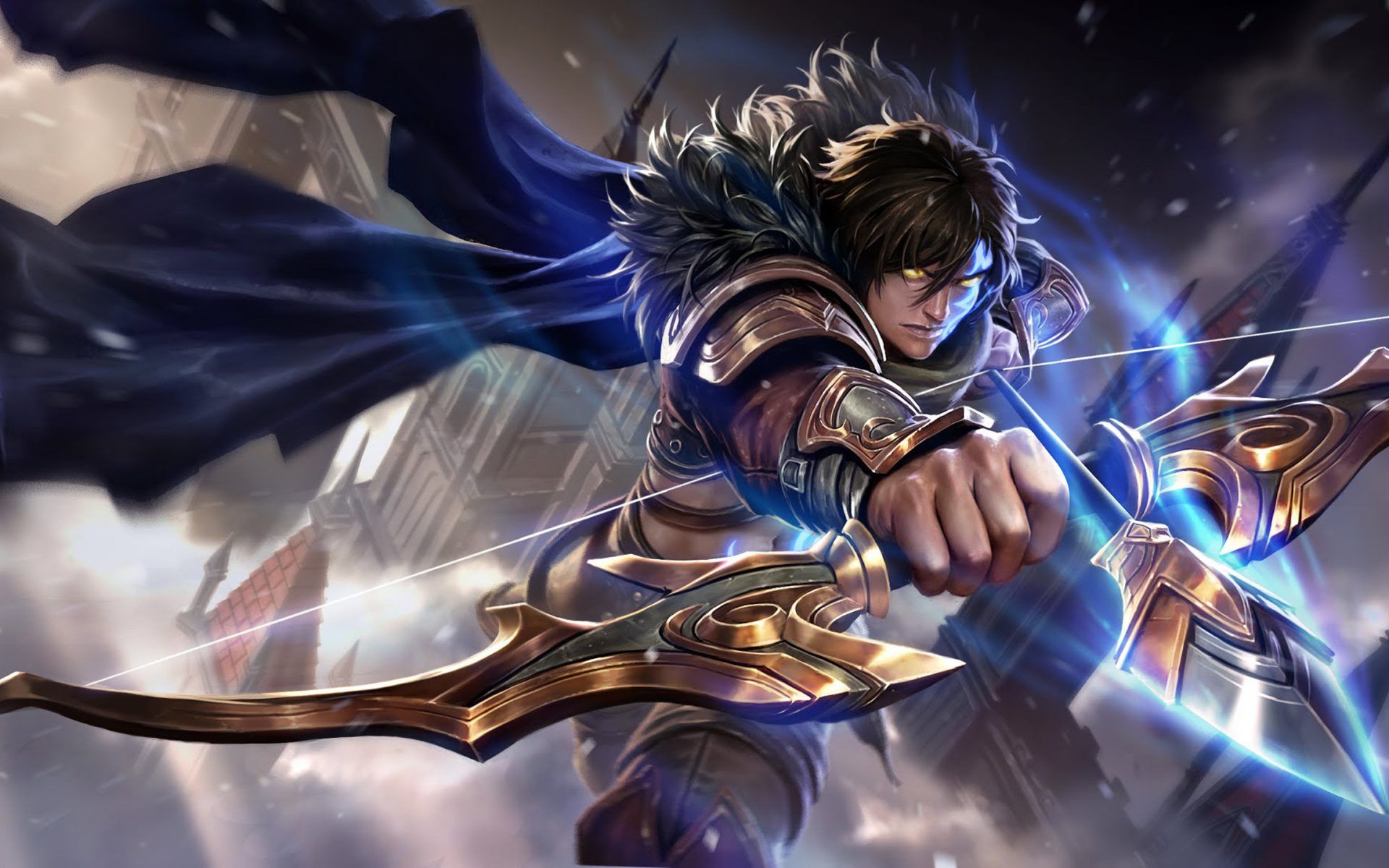 League Of Angels 2 Heroes Boyle Warrior Weapon Bow And Arrow HD Wallpaper Download For Mobile And Tablet 2560x1440, Wallpaper13.com