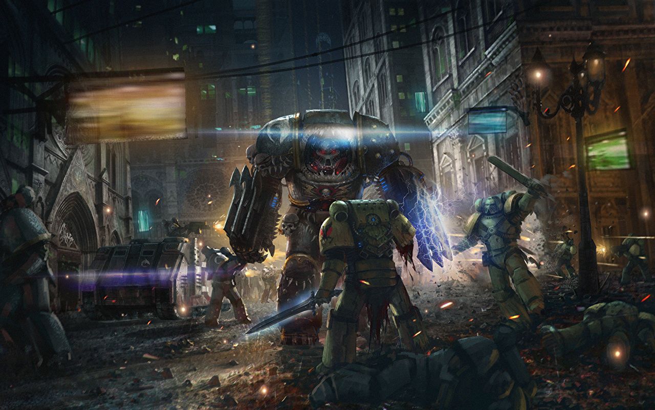 Desktop Wallpaper Warhammer 40000 War Robot Soldiers Fantasy Games