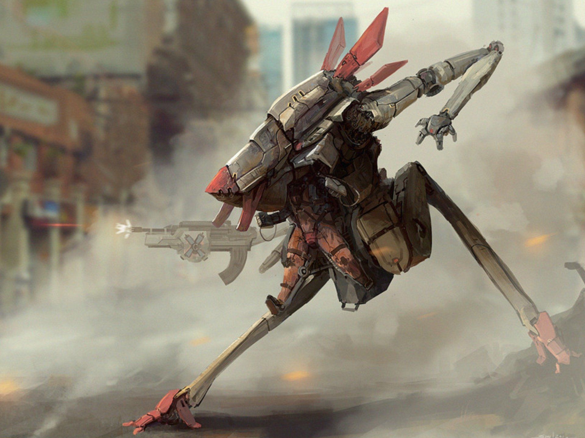 Sci Fi Mech Robot Soldier Mecha Wallpaperx1440