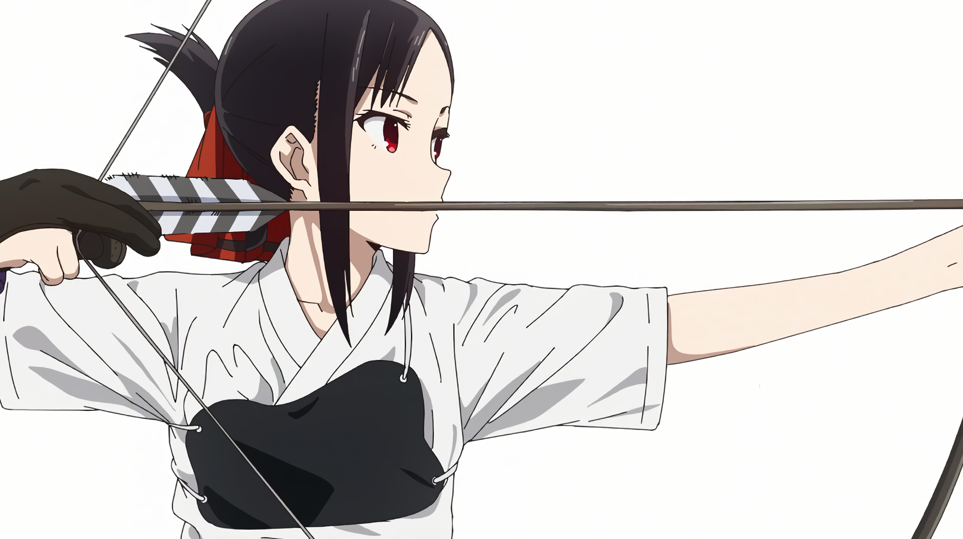 Wallpaper, Shinomiya Kaguya, archery, women 3208x1796