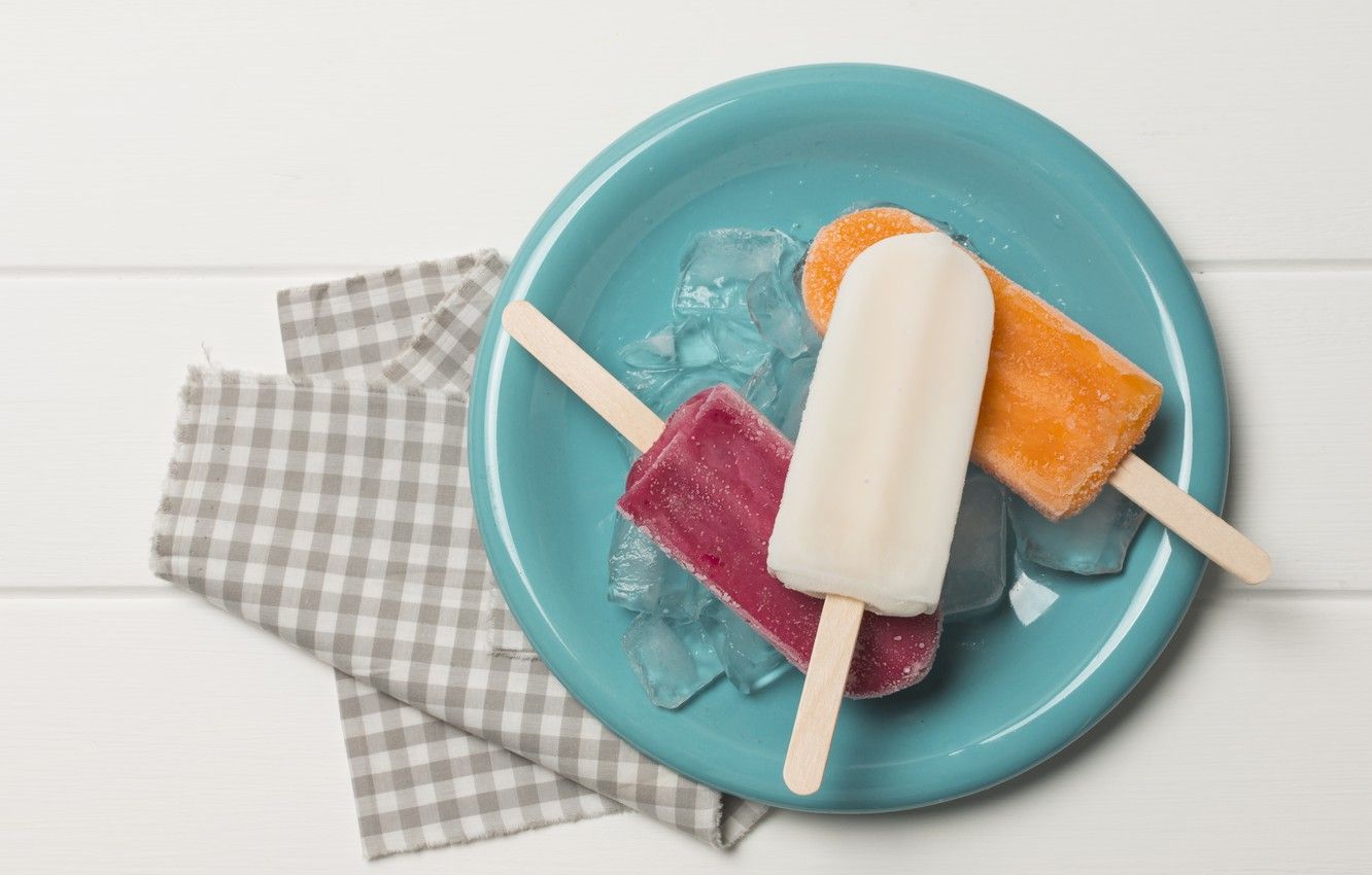 Wallpaper plate, ice cream, dessert image for desktop, section еда