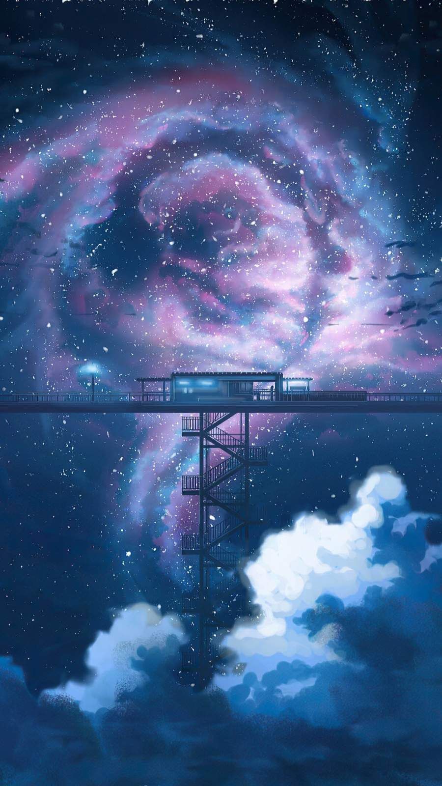 iPhone Wallpaper for iPhone iPhone iPhone X, iPhone XR, iPhone 8 Plus High Quality Wallpaper, iPad Ba. Night scenery, Sky anime, Anime scenery wallpaper