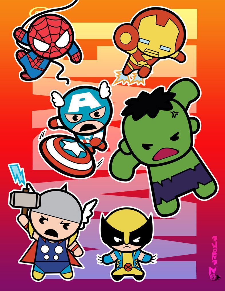 Marvel (chibi) Super Heroes. Avengers cartoon, Baby avengers, Chibi marvel