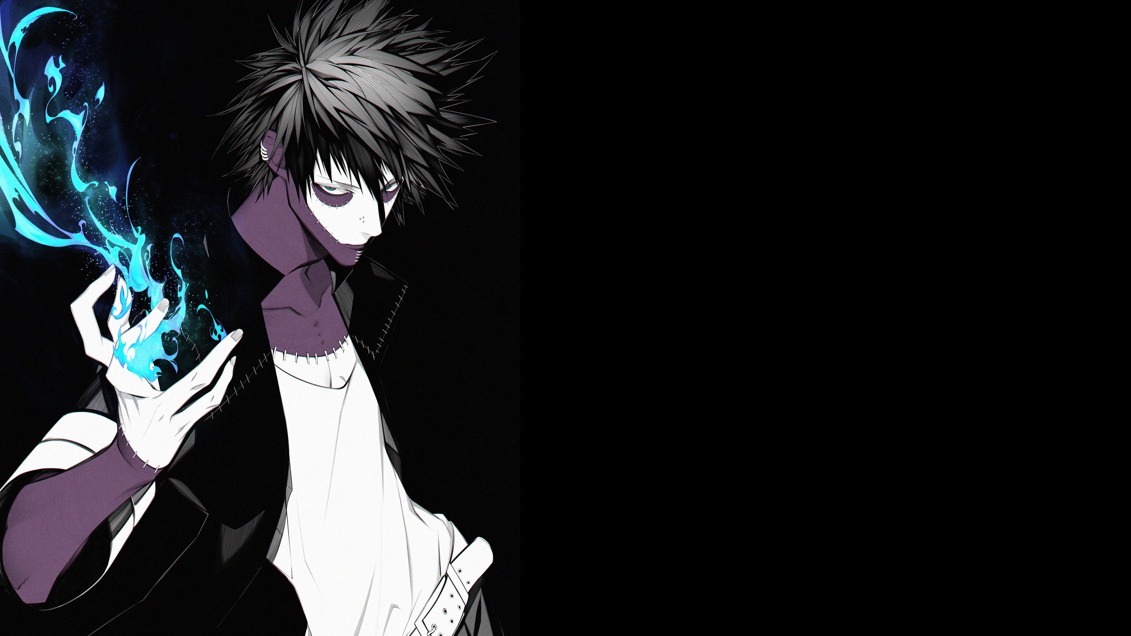 Dabi In Black Background 4K HD My Hero Academia Wallpaper