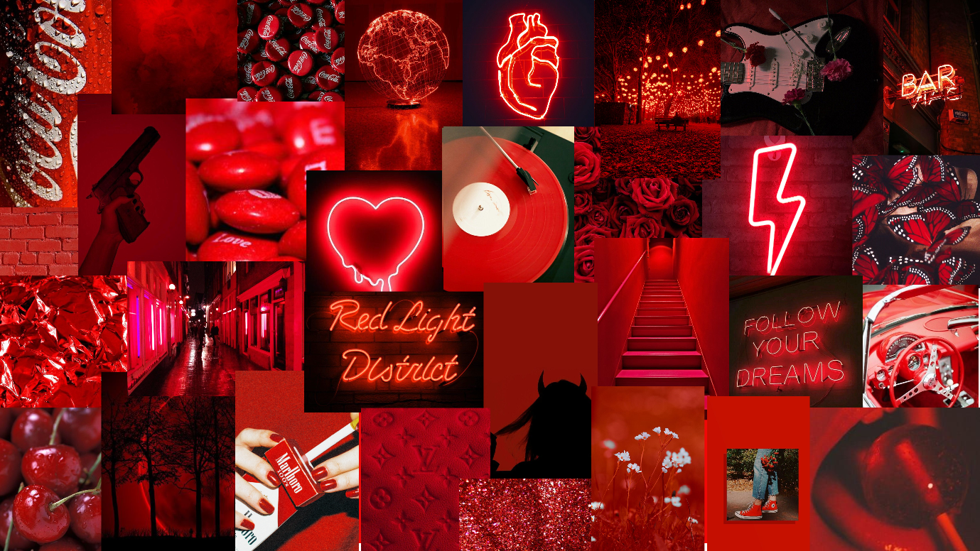 Ariana Grande. Red aesthetic wallpaper, Aesthetic wallpaper pc, Red collage