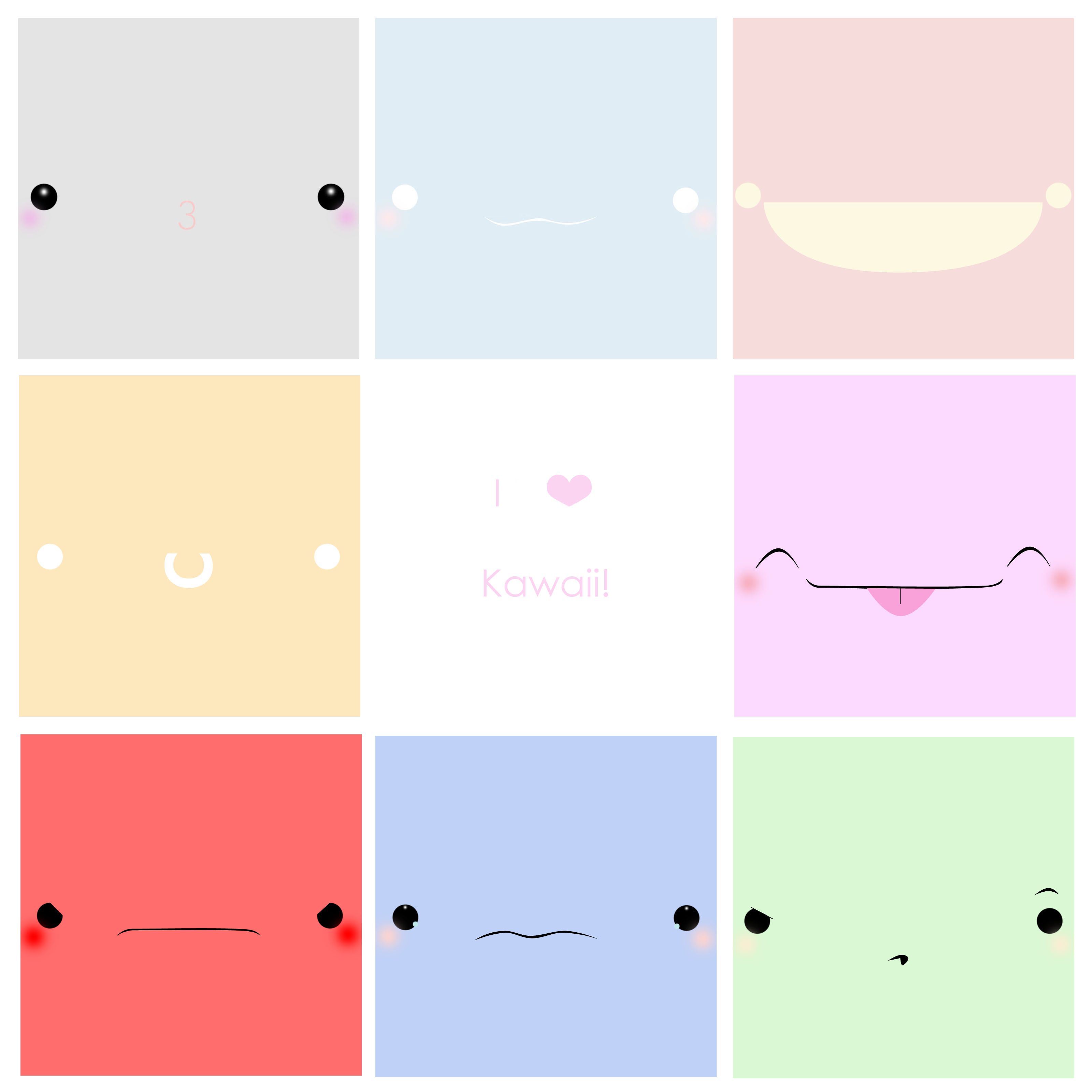 I Love Kawaii Faces. Kawaii faces, Kawaii, Kawaii wallpaper