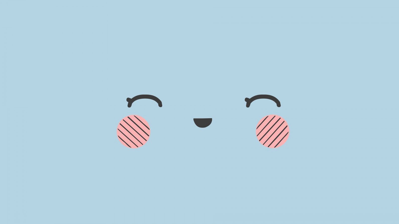 Kawaii Face With Blue Background HD Kawaii Wallpaper