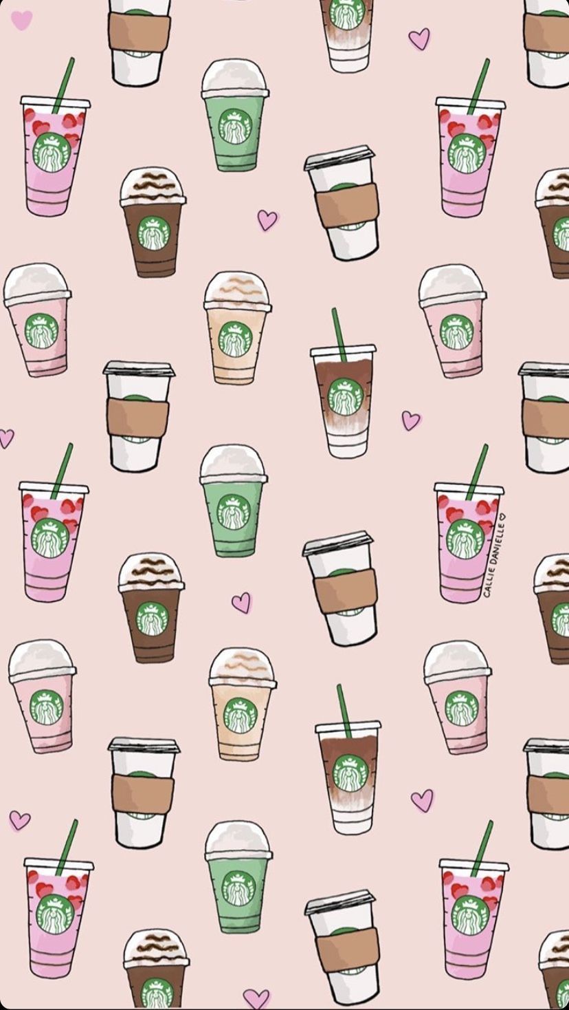 Cute Rose Gold Starbucks Wallpaper