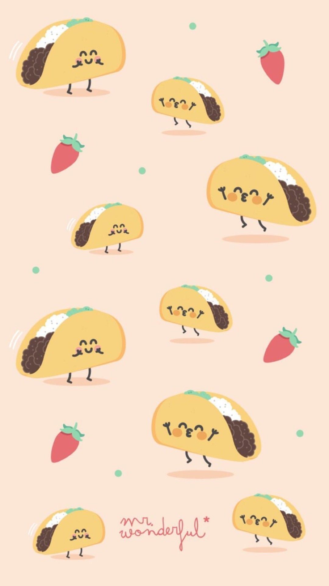 Mr. Wonderful. Wallpaper iphone cute, Taco wallpaper, Kawaii wallpaper