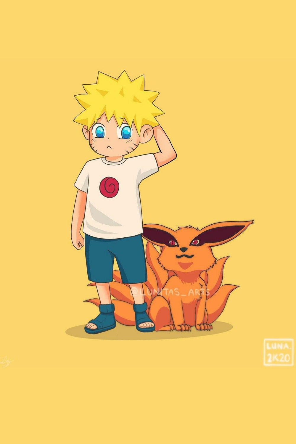 Naruto And Baby Kurama Wallpapers Wallpaper Cave