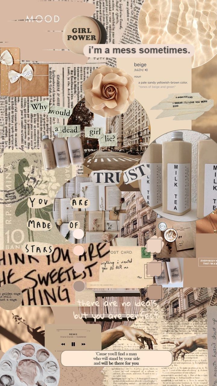 collage, beige and background