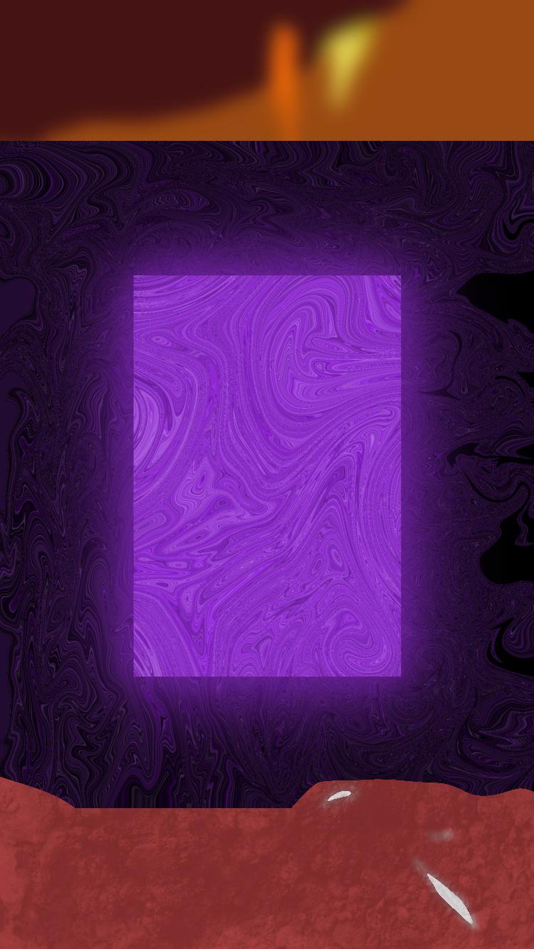 Made an iOS Nether Portal background: Minecraft
