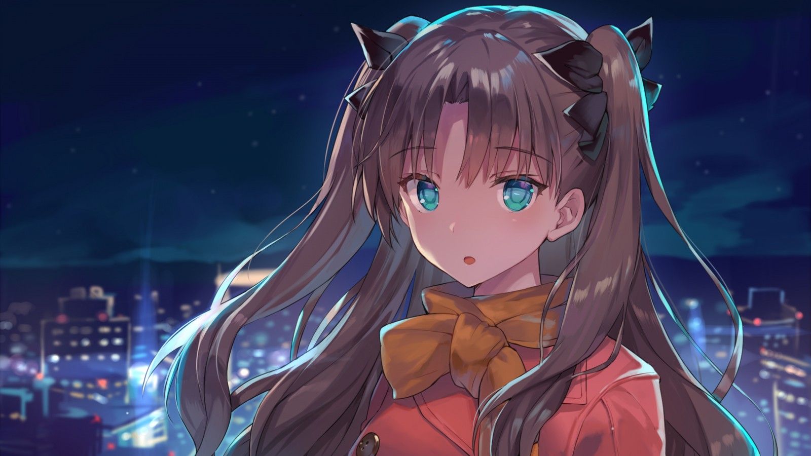Wallpaper, Tohsaka Rin, Fate Series, Fate Stay Night, anime girls, Fate Stay Night Unlimited Blade Works 3840x2160