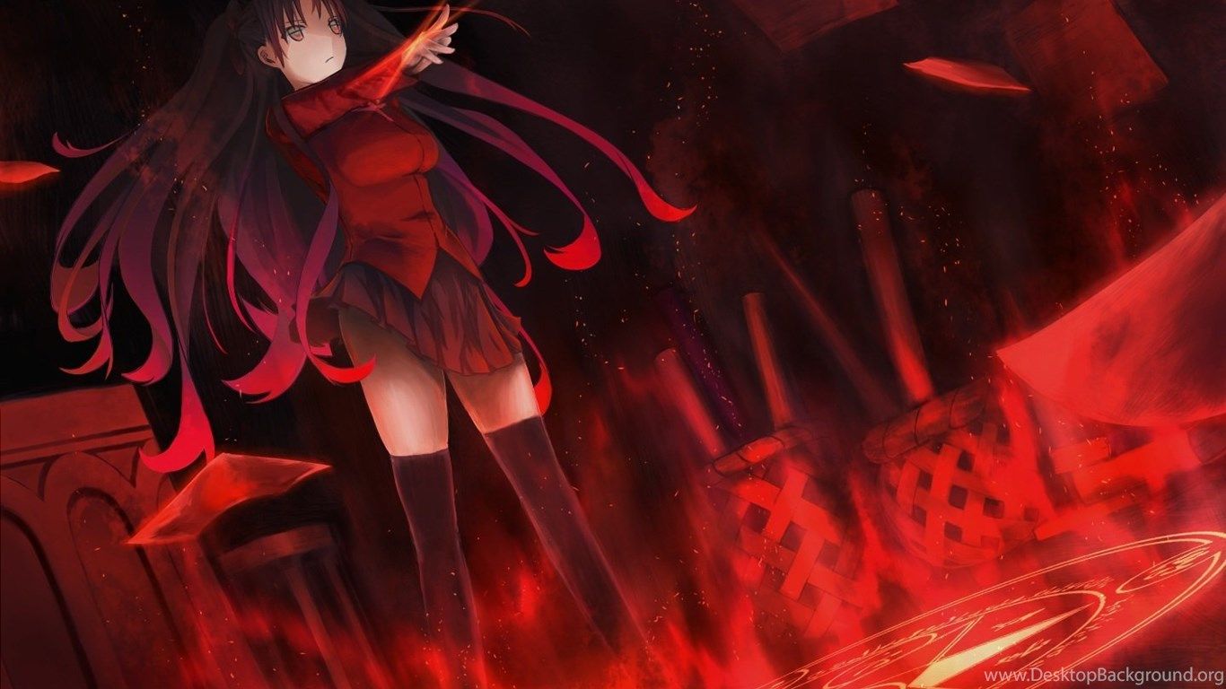 Fate Stay Night Huang (phoenix) Tohsaka Rin Wallpaper Desktop Background