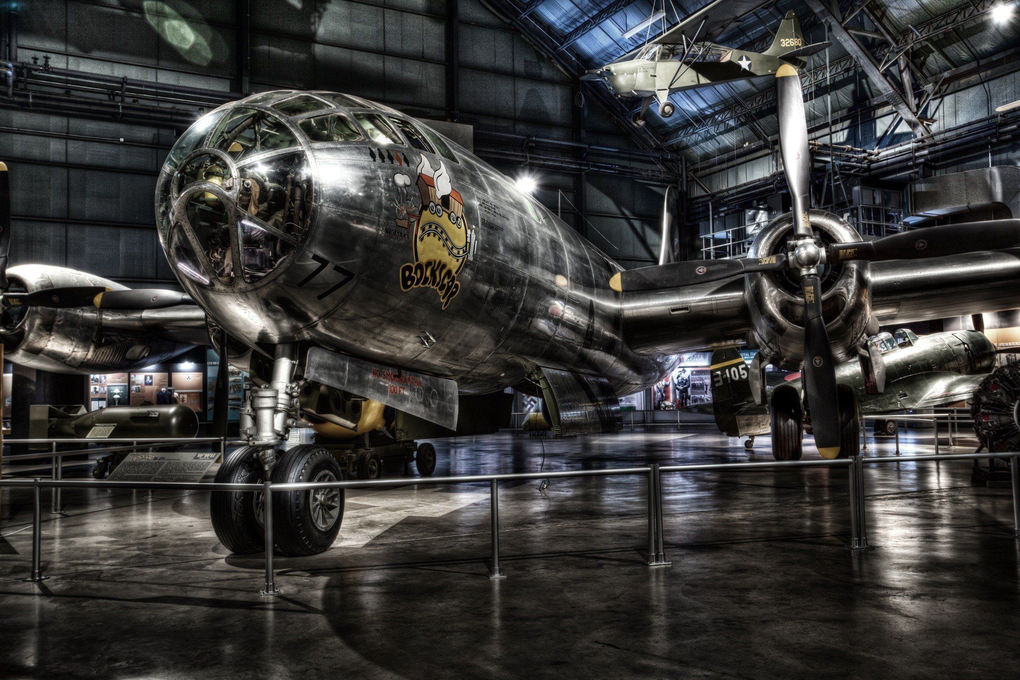 museum, Lights, Planes, Aircraft, B 29 super fortress Wallpaper HD / Desktop and Mobile Background