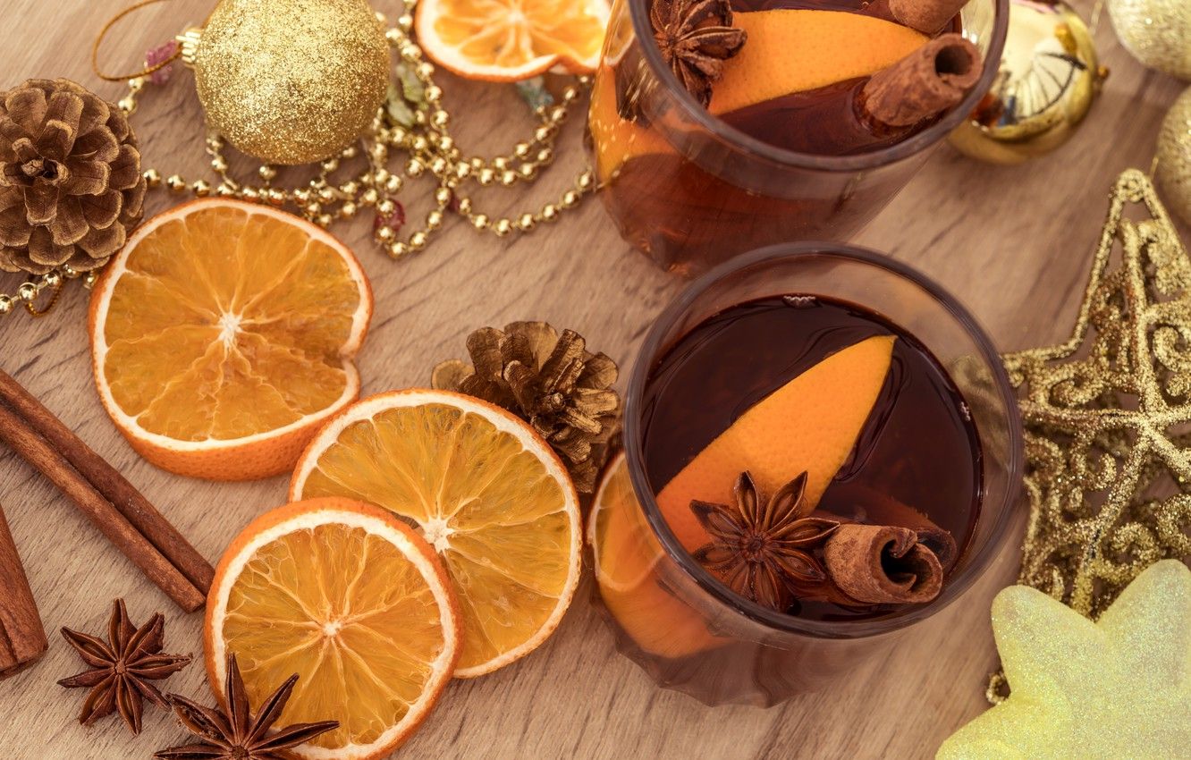 Wallpaper orange, cinnamon, Tea image for desktop, section еда