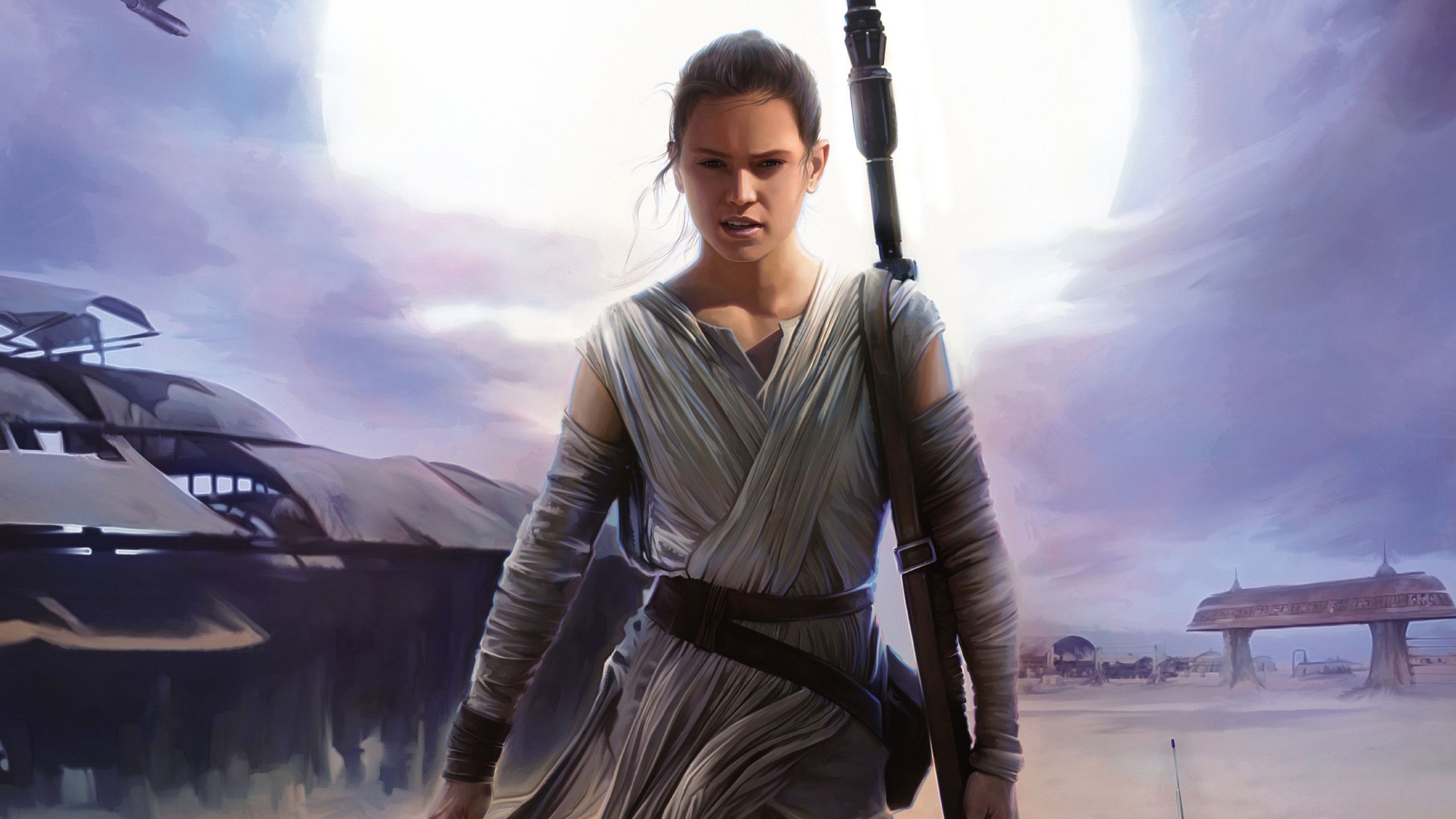 Rey Artwork Wars Jedi Force Awakens