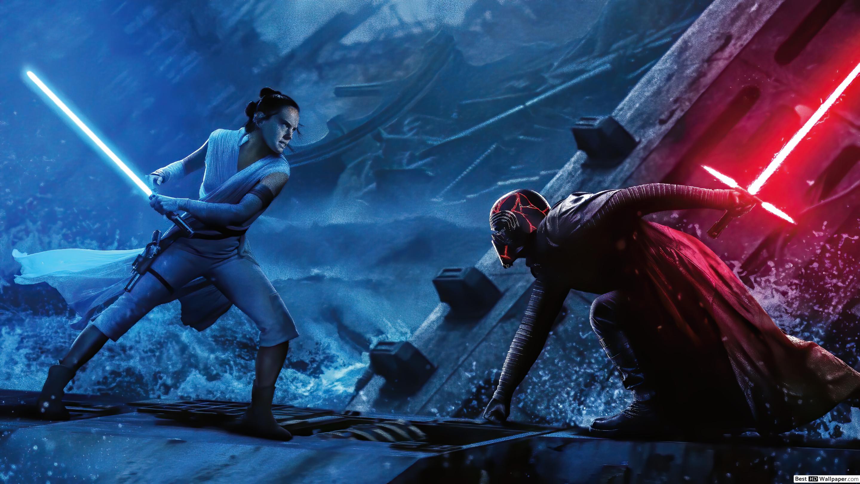 Star wars, Rey vs. Kylo Ren HD wallpaper download