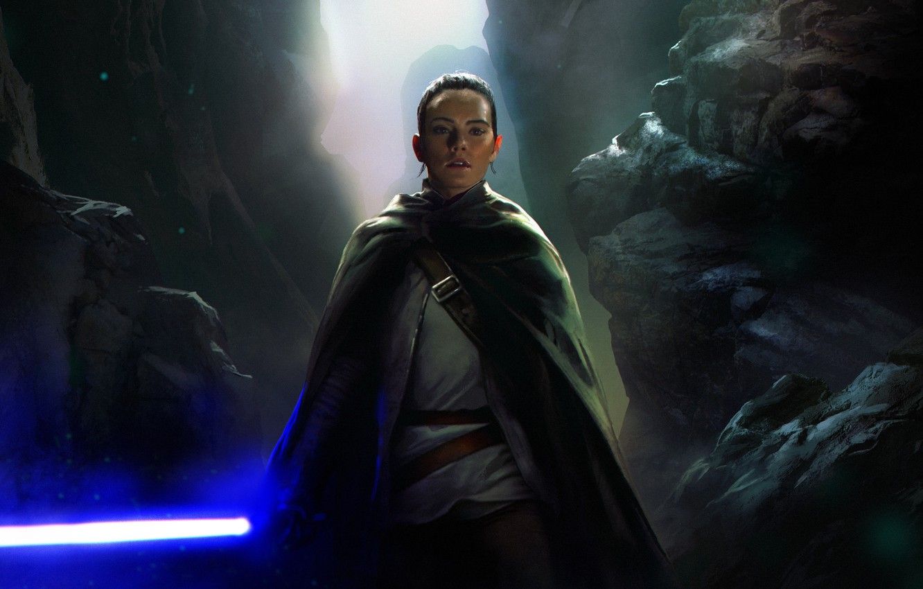 Wallpaper art, jedi, rey, Star Wars: The Last Jedi image for desktop, section фильмы