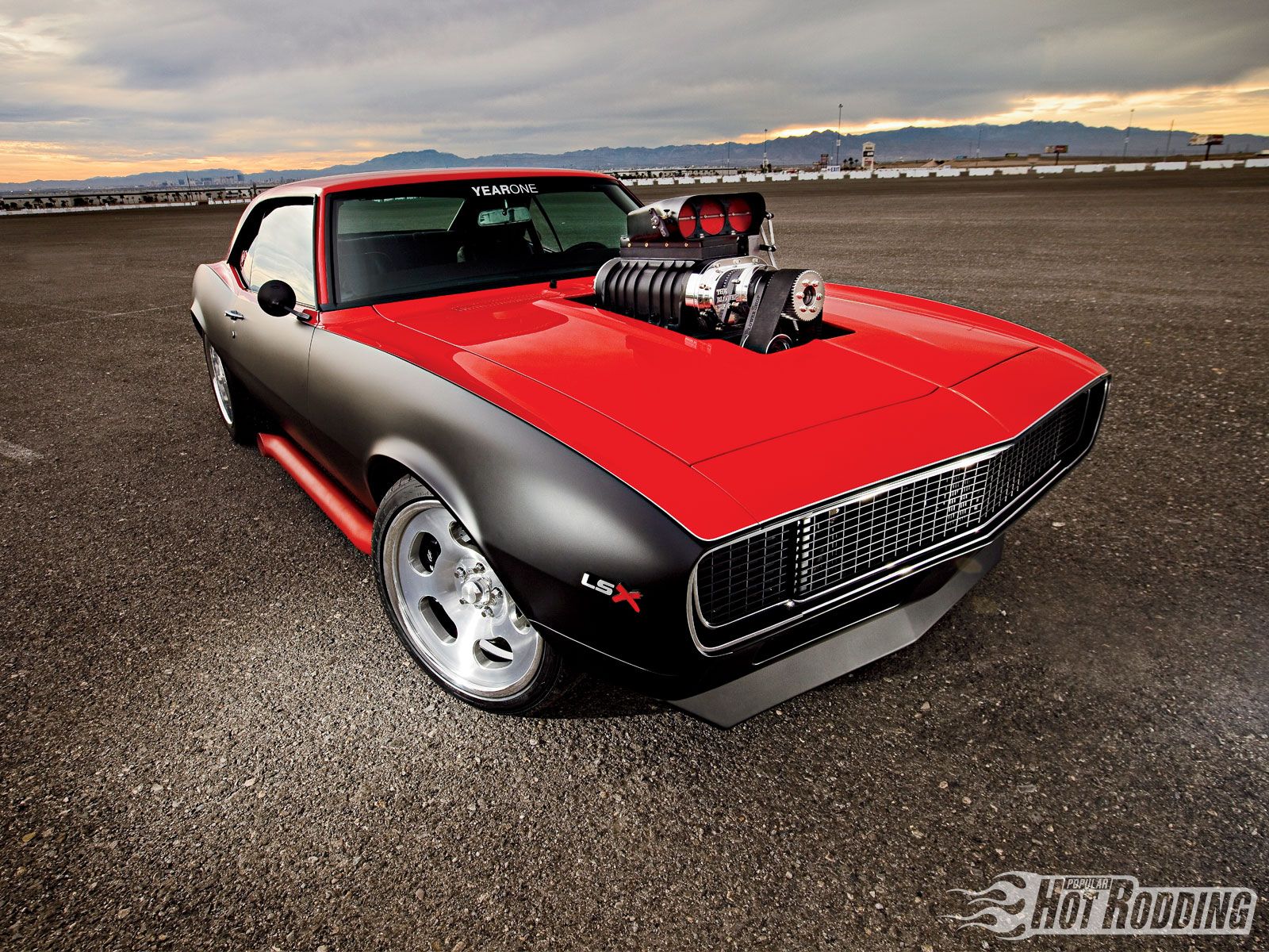 Chevy Camaro hot rod blown blower engine muscle cars wallpaperx1200