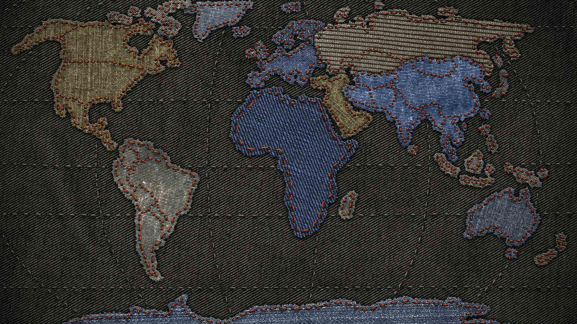 Black World Map Wallpaper 4k